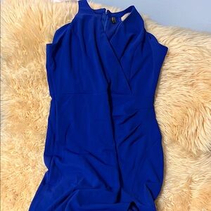 Elegant Blue Sleeveless Dress